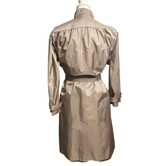 Fleet Street Trench Rain Coat Long Sleeve Beige Woman Size 10 - Picture 9 of 11